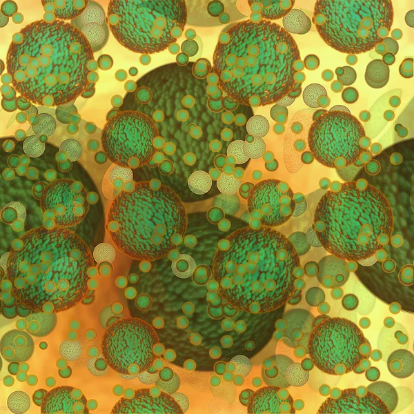 Biologische achtergrond met virussen infecteren organisme — Stockfoto