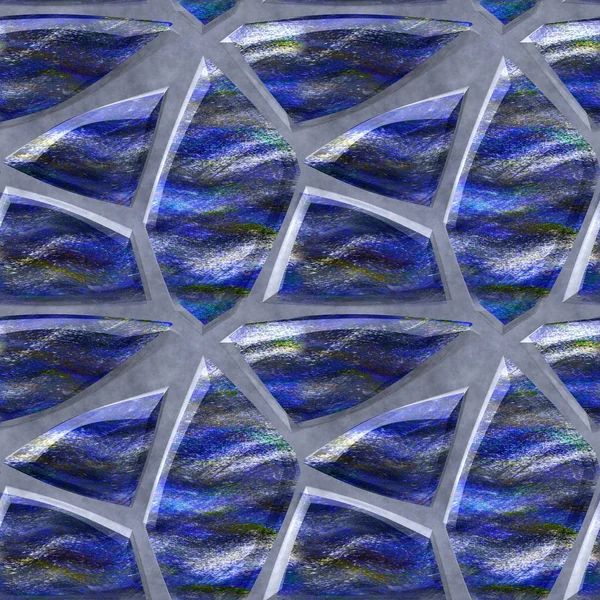 Απρόσκοπτη 3d πεζοδρόμιο μοτίβο με τα κύματα — Φωτογραφία Αρχείου