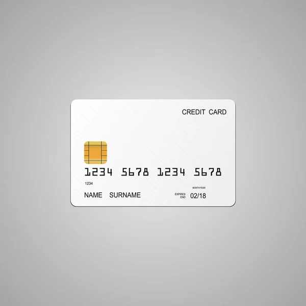 Weiße Kreditkartenvorlage — Stockvektor