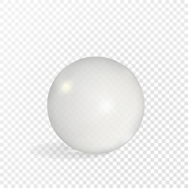 Realistiska glaskula bollen med transparent effekt. Vatten såpbubbla. Vektorillustration Eps 10 — Stock vektor