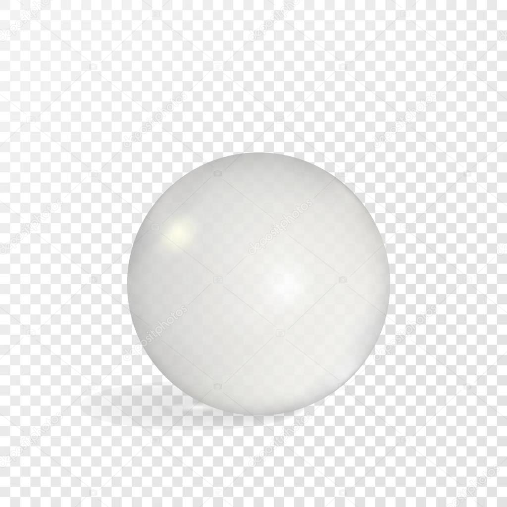 Realistic glass ball sphere with transparent effect. Water soap bubble. Vector illustration EPS 10
