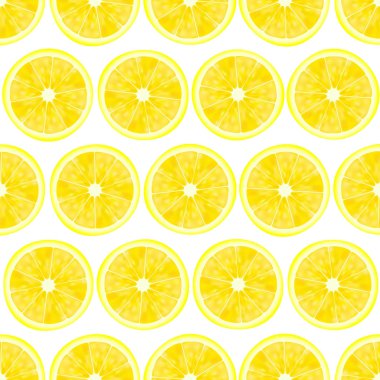 Limon-vektör çizim ile Seamless modeli. Nokta ve sopalarla arka plan üzerine limon dilimleri. EPS 10