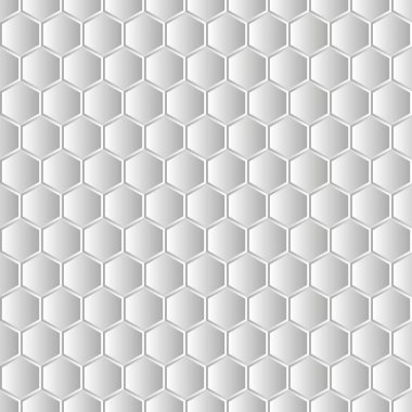 Modern beyaz arka plan. Sorunsuz 3d doku. Altıgen desen. Grafik veya Web sitesi, düzen vektör için kullanılabilir