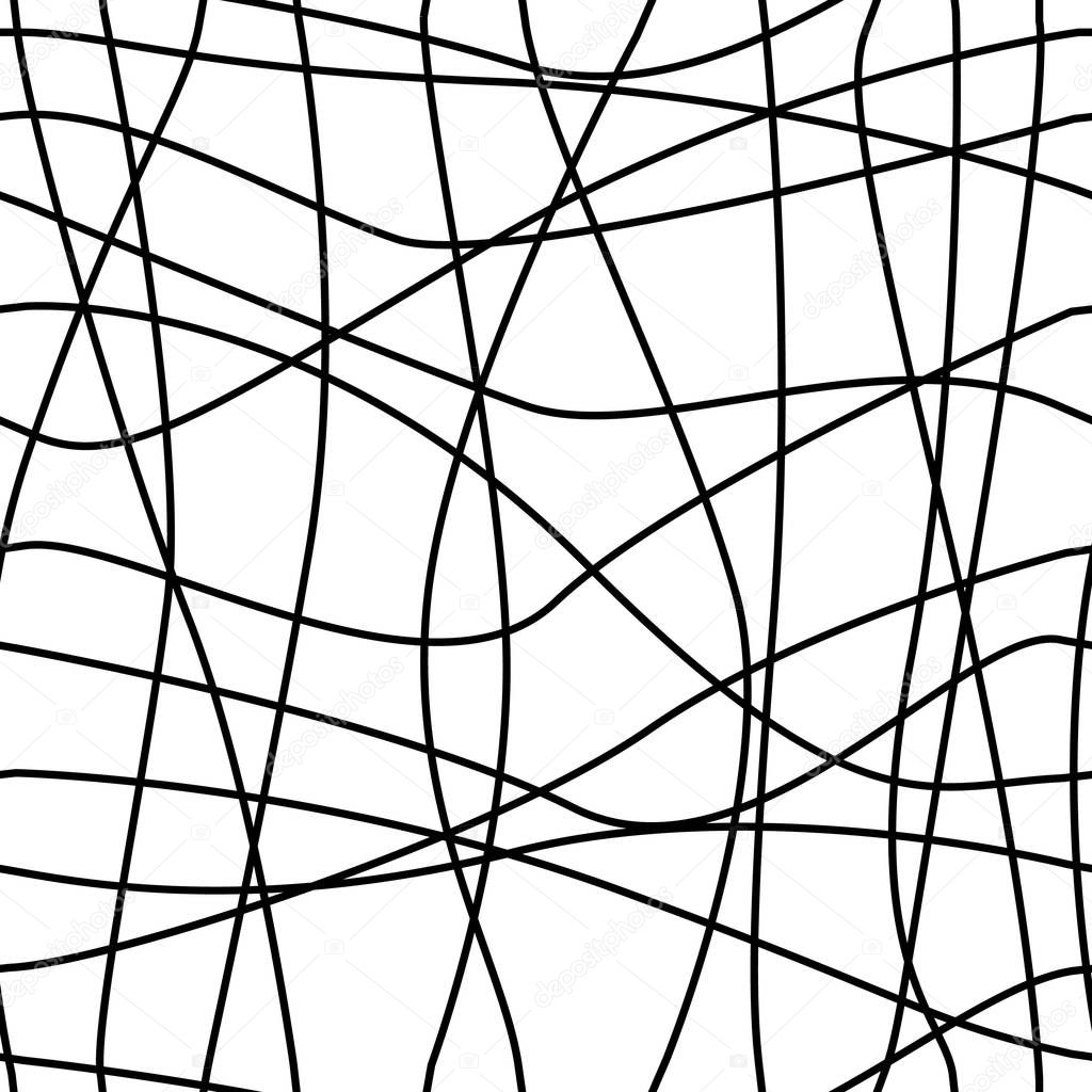 Geometric simple black and white minimalistic pattern, triangles or stained-glass window. Can be used as wallpaper, background or texture