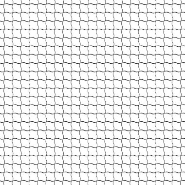 Kesintisiz geometrik desen. Dalgalı çizgiler düz kareler. Yinelenen doku eğriliği etkisi ile vektör