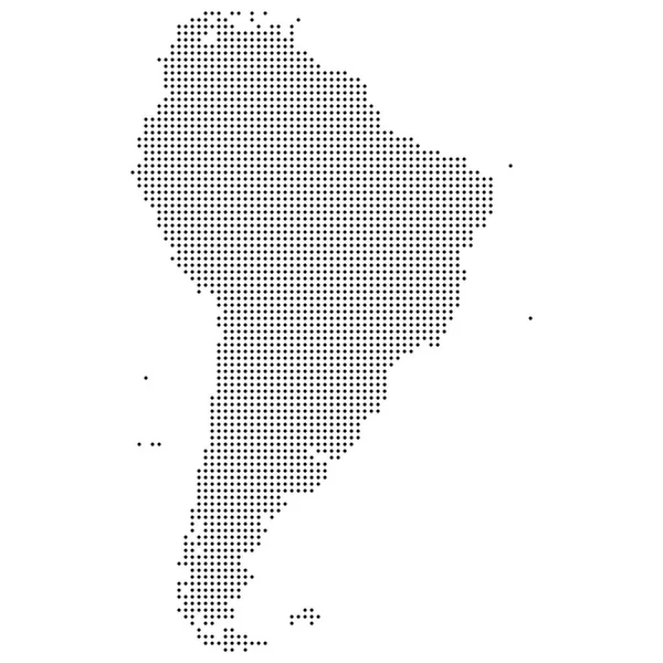 Точечная карта Южной Америки. Вектор EPS 10 — стоковый вектор