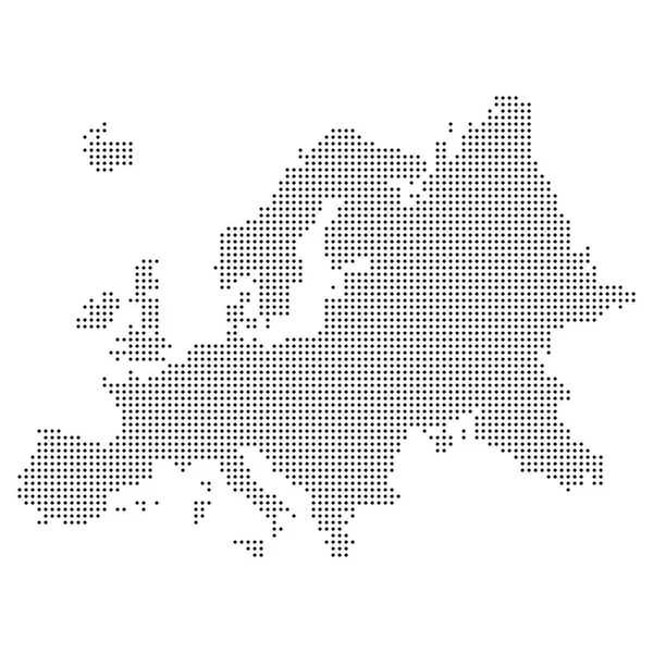 Dottrd Karte von Europa. Vektor Folge 10. — Stockvektor