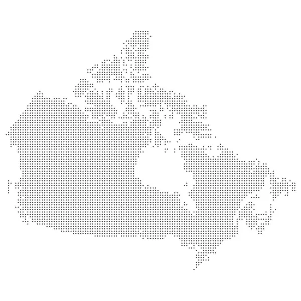 Carte abstraite pointillée du Canada. Carte vectorielle par points . — Image vectorielle