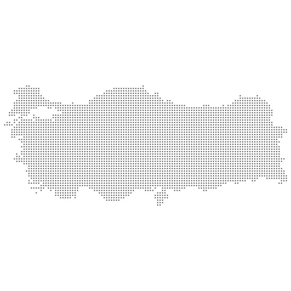 Noktalı soyut Türkiye haritası. Vektör nokta harita.