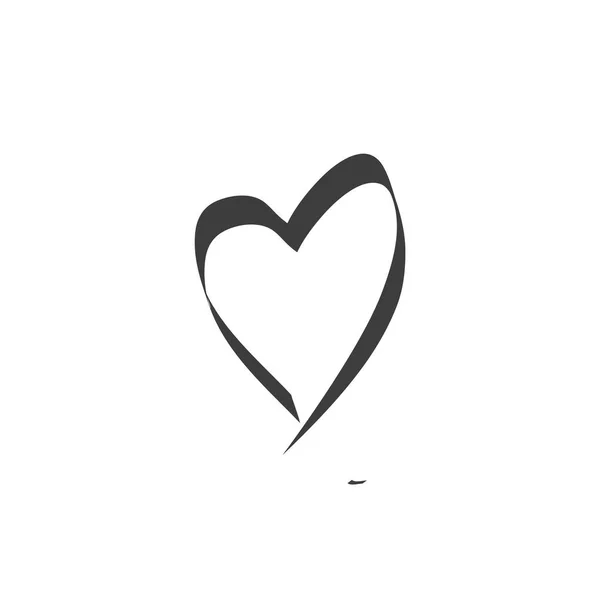 Heart vector icon. Hand drawn heart. — Stock Vector