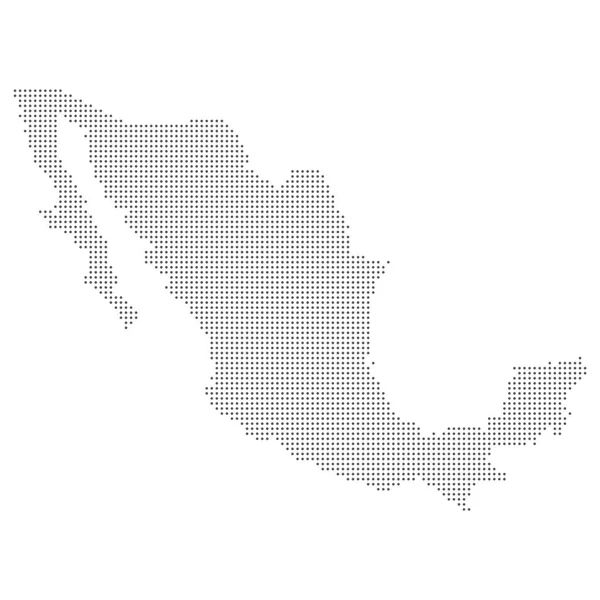 抽象的なメキシコ マップに点在。ベクトル マップのドット. — ストックベクタ
