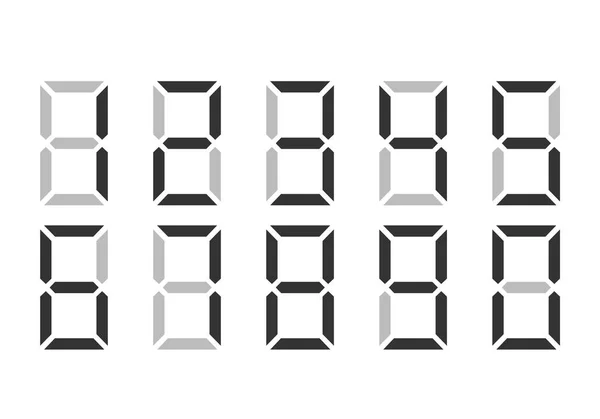 Uppsättning av digitala siffror. Vektor eps 10. — Stock vektor