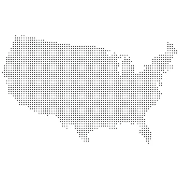 Mapa de Dotted USA en blanco. Vector eps10 . — Vector de stock