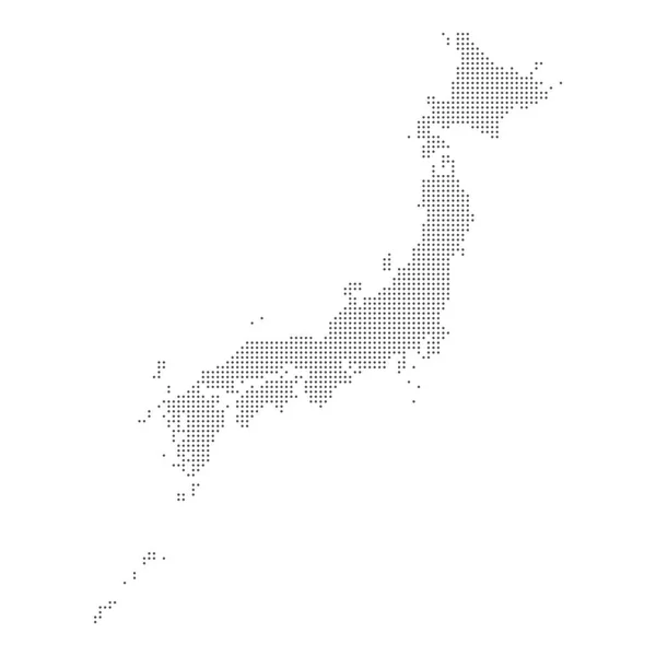 Mapa pontilhado do Japão. Vetor eps10 . — Vetor de Stock