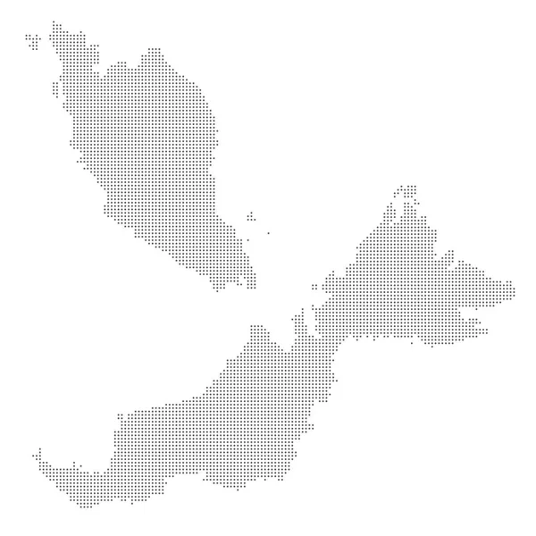 マレーシアの点線のマップ。ベクトル eps10. — ストックベクタ