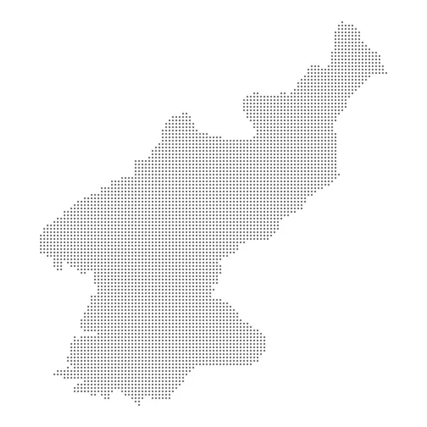 Пунктирною карта Північної Кореї. Векторні eps10. — стоковий вектор