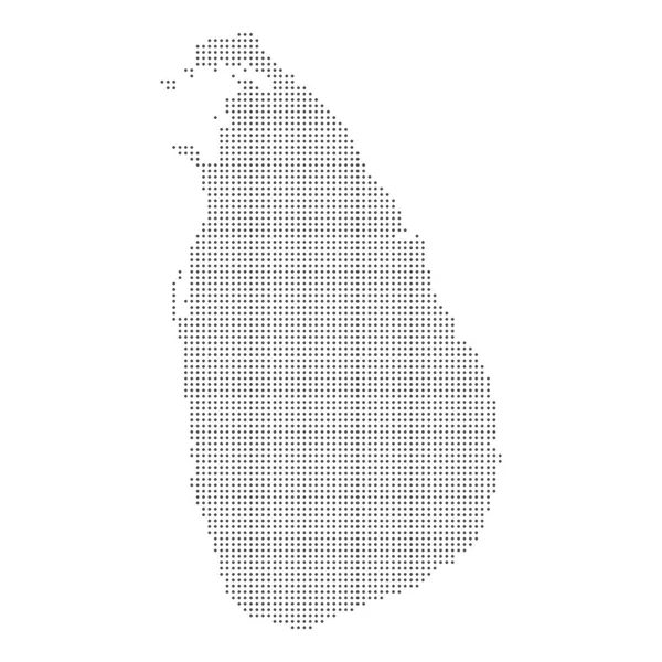 スリランカの点線のマップ。ベクトル eps10. — ストックベクタ