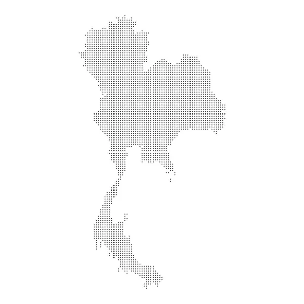 タイの点線のマップ。ベクトル eps10. — ストックベクタ