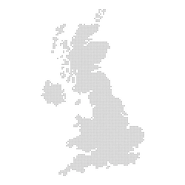 英国の点線のマップ。ベクトル eps10. — ストックベクタ