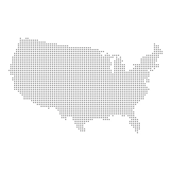 Mappa punteggiata degli Stati Uniti. Eppie vettori10 . — Vettoriale Stock