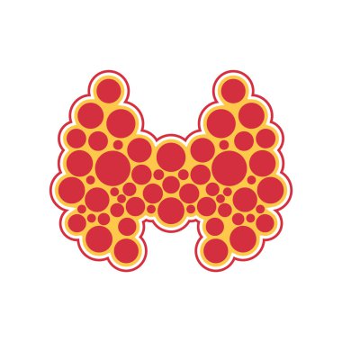 Düz modern tasarım simgesi tiroid. Vektör eps10.