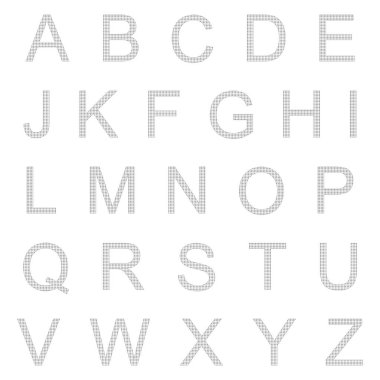 Vektör alfabe seti noktalı. Eps10.