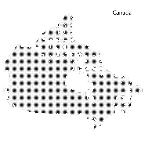 Mapa pontilhado do Canadá. Vetor eps10 . — Vetor de Stock