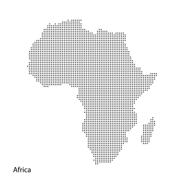 Punkte schwarze Landkarte Afrika. Vektor eps10. — Stockvektor