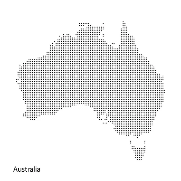 Карта Точечной Австралии. Векторный eps10 . — стоковый вектор