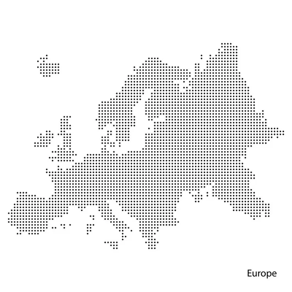 Mapa da Europa pontilhada. Vetor eps10 . — Vetor de Stock