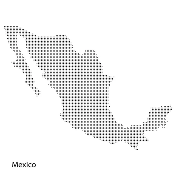 Meksika noktalı harita. Vectoreps10.