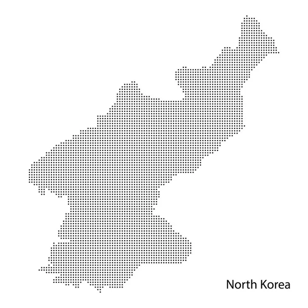 Punktierte Landkarte von Nordkorea. Vektor eps10. — Stockvektor