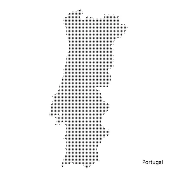 Portugal mapa pontilhado. Vector10 . — Vetor de Stock