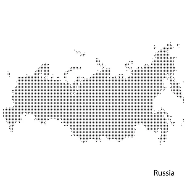 Punktierte Landkarte von Russland. Vektoreps10. — Stockvektor