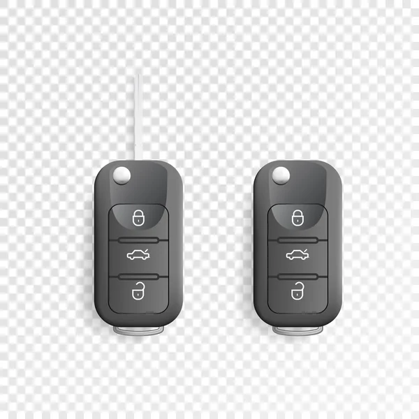 Black car remote key. Car Alarm Key. Vector eps10. — Stock Vector