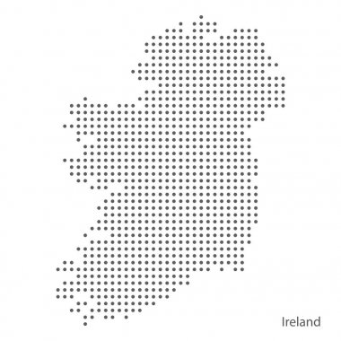 İrlanda Haritası nokta. Vektör eps10.