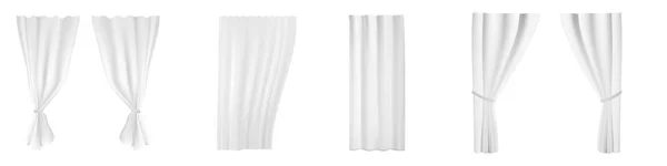 Gran colección de cortinas transparentes. Vector eps10 — Vector de stock