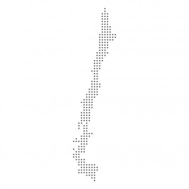 Şili noktalı Haritası. Vektör eps10.