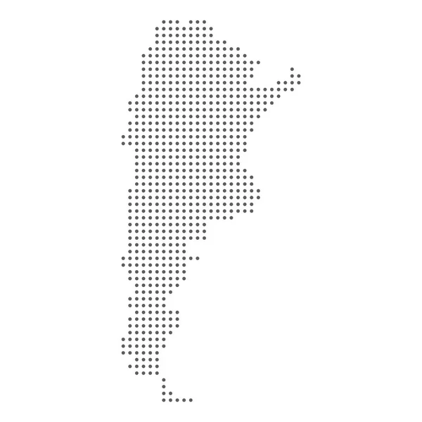 アルゼンチンのドット マップ。アルゼンチンは、白い背景で隔離のベクトル点線マップ。抽象的なベクトル eps10 — ストックベクタ