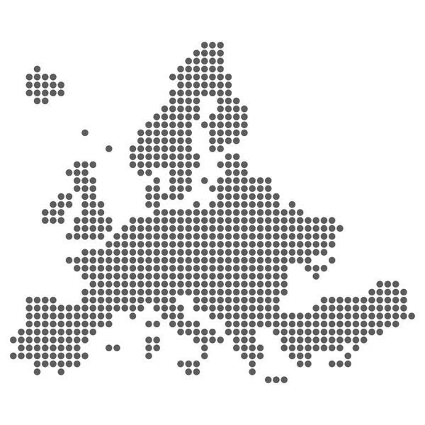 Karte von gepunktetem Europa. Vektor eps10. — Stockvektor