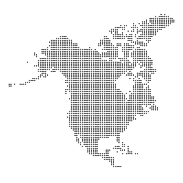 Mapa pontilhado da América do Norte. Vetor eps 10 . — Vetor de Stock