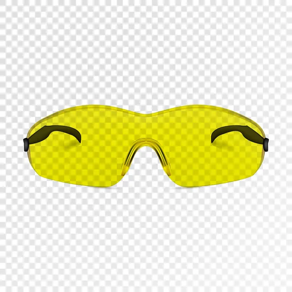Eine einfache Fahrradbrille ist realistisch. Bau fotorealistischer Schutzbrillen. Vektorillustration — Stockvektor