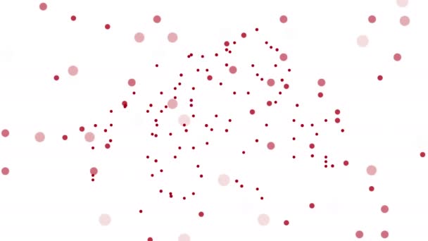 Mapa de lunares punteados píxeles partícula Suiza, los puntos que caen estilo. Animación de vídeo 4K. Tan pronto como sea posible podrán los demás países — Vídeo de stock
