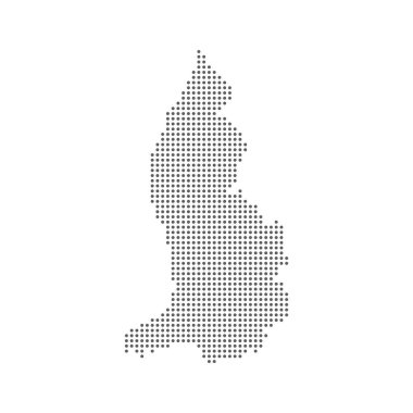 Noktalı polka noktaları, Lihtenştayn 'ın piksel haritası, vektör illüstrasyonu.