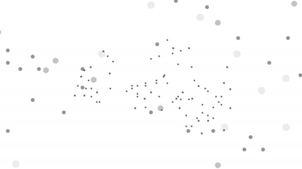 Mapa tečkovaná polka tečka pixel částice Lotyšsko, tečky klesající styl. 4k video animace. Jakmile to bude možné, budou moci ostatní země — Stock video