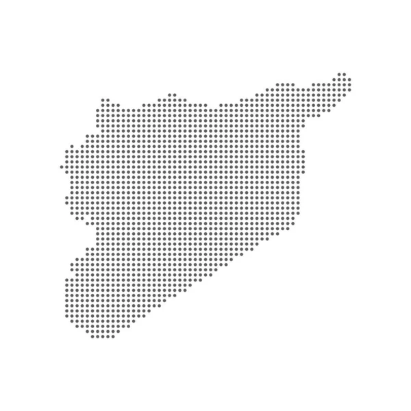 Abstract dotted polka dots pixel particle map of Syria. Vector eps10 — ストックベクタ