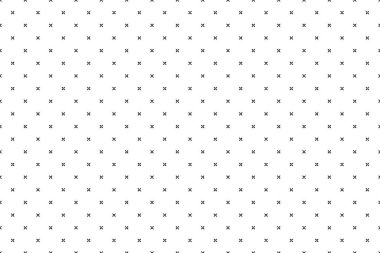 Noktalı haçın kusursuz basit deseni, x işareti. Görünüm oranı