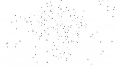 Brezilya Noktalı Harita Ağı Nokta Hareketi Grafik 4K. Soyut Brezilya haritasının görünüp kaybolması.
