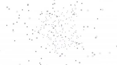 Surinam Noktalı Harita Ağı Nokta Hareketi Grafik 4K. Soyut Surinam haritasının görünüp kaybolması.