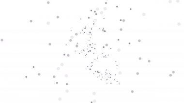 Peru Noktalı Harita Ağı Nokta Hareketi Grafik 4K. Soyut Peru haritasının görünüp kaybolması.